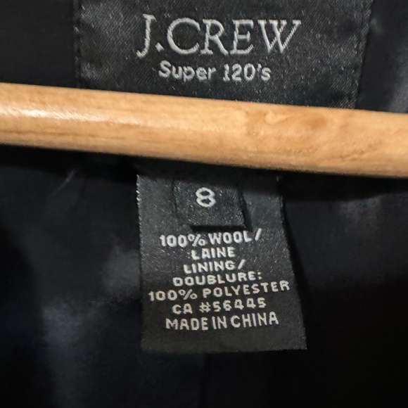 J. Crew Double Button Super 120’s Wool Blazer Black Size - Picture 10 of 10